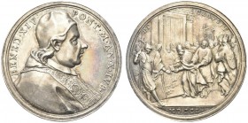 ROMA. Benedetto XIV (Prospero Lambertini), 1740-1758. Medaglia 1750 opus O. Hamerani. Ar gr. 27,02 mm 41 Dr. BENED XIV PONT MAX AN X IVB Busto del Pon...