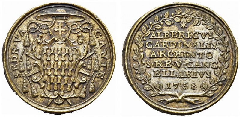 ROMA. Sede Vacante (Cam. Card. Girolamo Colonna), 1758. Medaglia 1758. Æ gr. 10,...
