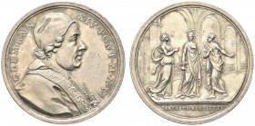 ROMA. Clemente XIV (Gian Vincenzo Ganganelli), 1769-1774. Medaglia 1773 a. V opus F. Cropanese. Ar gr. 22,94 mm 38,5 Dr. CLEMENS XIV PONT M A V Busto ...