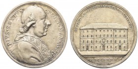 ROMA. Pio VI (Giannangelo Braschi), 1775-1799. Medaglia 1780 a. VI. Ar gr. 25,07 mm. 39,5 Dr. PIVS SEXTVS PONT MAX A VI Busto del Pontefice a d. con z...