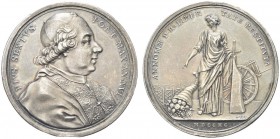 ROMA. Pio VI (Giannangelo Braschi), 1775-1799. Medaglia 1790 a. XVI opus Giovanni o Gioacchino Hamerani. Ar gr. 24,58 mm 40,2 Dr. PIVS SESTVS PONT MAX...
