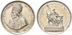 ROMA. Pio VII (Barnaba Chiaramonti), 1800-1823. Medaglia 1817 a. XVIII opus T. Mercandetti. Ar gr. 31,20 mm 41,8 Dr. PIVS VII PONT MAX ANN XVIII Busto...