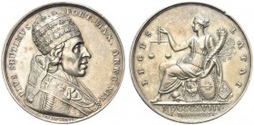 ROMA. Pio VII (Barnaba Chiaramonti), 1800-1823. Medaglia 1818 anno XIX opus S. Passamonti. Ar gr. 31,58 mm 41 Dr. PIVS SEPTIMVS PONT MAX ANNO XIX Bust...