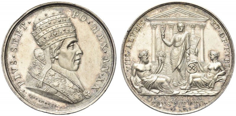 ROMA. Pio VII (Barnaba Chiaramonti), 1800-1823. Medaglia 1819 a. XX opus S. Pass...
