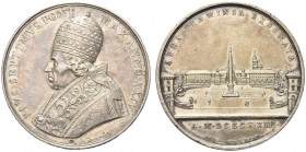 ROMA. Pio VII (Barnaba Chiaramonti), 1800-1823. Medaglia 1823 a. XXIV opus G. Girometti. Ar gr. 34,82 mm 43 Dr. PIVS SEPTIMVS PONT MAX ANNO XXIV Busto...