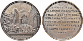 ROMA. Leone XII (Annibale Sermattei della Genga), 1823-1829. Medaglia straordinaria 1825 opus G. Girometti. Æ gr. 66,57 mm 51 Dr. BASILIC S PAVLI EX I...