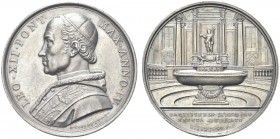 ROMA. Leone XII (Annibale Sermattei della Genga), 1823-1829. Medaglia 1827 a. IV opus G. Girometti. Ar gr. 31,60 mm 42,8 Come precedente.
 Rara. Pati...
