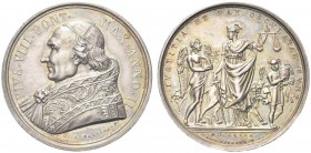 ROMA. Pio VIII (Francesco Saverio Castiglioni), 1829-1830. Medaglia 1830 a. II opus G. Cerbara. Ar gr. 32,15 mm 43 Dr. PIVS VIII PONT MAX ANNO II Bust...