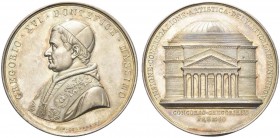 ROMA. Gregorio XVI (Bartolomeo Alberto Cappellari), 1831-1846. Medaglia premio straordinaria 1838 opus N. Cerbara. Ar gr. 59,32 mm 52 Dr. GREGORIO XVI...