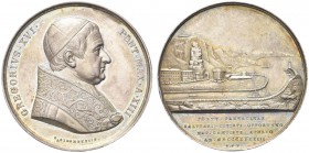 ROMA. Gregorio XVI (Bartolomeo Alberto Cappellari), 1831-1846. Medaglia 1843 a. XIII opus G. Girometti. Ar gr. 33,04 mm 43,5 Dr. GREGORIVS XVI PONT MA...
