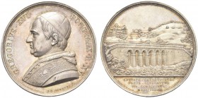 ROMA. Gregorio XVI (Bartolomeo Alberto Cappellari), 1831-1846. Medaglia 1845 a. XV opus G. Girometti. Ar gr. 32,42 mm 43,5 Dr. GREGORIVS XVI PONT MAX ...