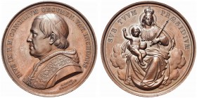 ROMA. Pio IX (Giovanni Maria Mastai Ferretti), 1846-1878. Medaglia straordinaria 1869 opus C. Voigt. Æ gr. 48,93 mm 47 Dr. PIVS IX P M CONCILIVM OECVM...