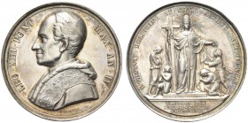 ROMA. Leone XIII (Gioacchino Pecci), 1878-1903. Medaglia 1881 a. IV opus F. Bianchi. Ar gr. 33,36 mm 44 LEO XIII PONT MAX ANNO IV Busto del Pontefice ...