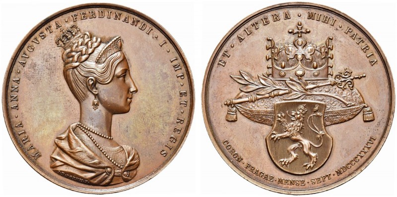 AUSTRIA. Maria Anna, consorte dell’Imperatore, 1830-1848. Medaglia 1836 commemor...