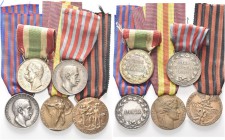 LOTTI. Lotto di n. 5 medaglie con nastro di cui n. 3 in argento e n. 2 in Æ. Si segnala medaglie commemoranti l’Unità d’Italia, la Libia, la guerra It...