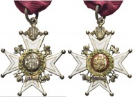 GRAN BRETAGNA. Ordine del Bagno, dal 1725. Croce militare di III classe. Ar con smalti mm 44x46 senza anello DR. Croce bianca biforcata accantonata di...