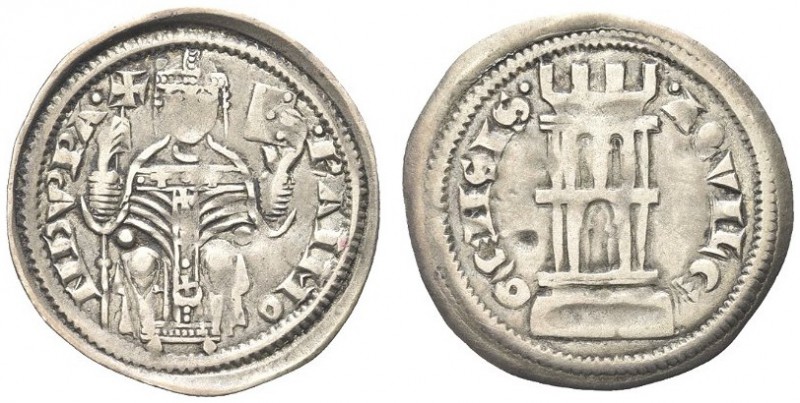 AQUILEIA. Raimondo della torre, 1273-1298. Denaro con torre. Ar gr. 0,70 Come pr...