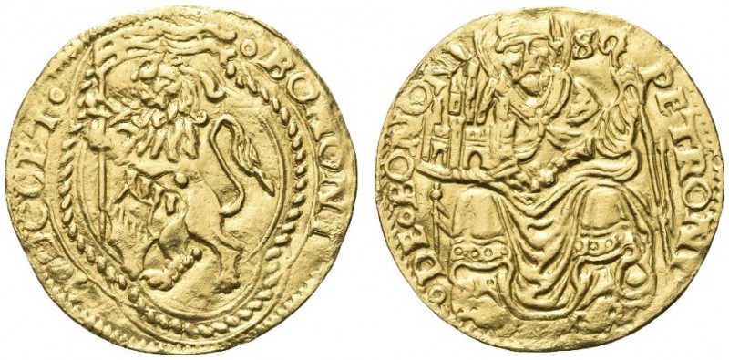 BOLOGNA. Giovanni II Bentivoglio, monetazione anonima, 1464-1480. Doppio Bologni...