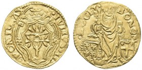 BOLOGNA. Giulio II (Giuliano della Rovere), 1503-1513. Ducato papale. Au gr. 3,46 Simile a precedente. M. -; Ch. 238; B. 598; Fried. 332.
 Insignific...