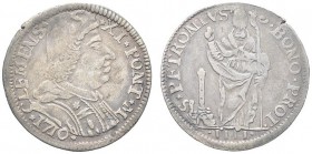 BOLOGNA. Clemente XI (Gianfrancesco Albani), 1700-1721. Muraiola da 4 Bolognini 1710. Mi gr. 2,95 Dr. CLEMENS XI PONT M Busto a d. con camauro; sotto,...