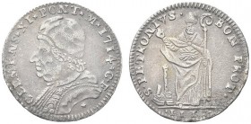BOLOGNA. Clemente XI (Gianfrancesco Albani), 1700-1721. Muraiola da 4 Bolognini 1714. Mi gr. 2,95 Dr. CLEMENS XI PONT M 1714 C F Busto a s., con camau...