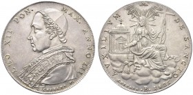 BOLOGNA. Leone XII (Annibale Sermattei), 1823-1829. Scudo 1825 a. III. Ar gr. 26,42 Come precedente. Pag. 117; Gig. 9. Bello SPL