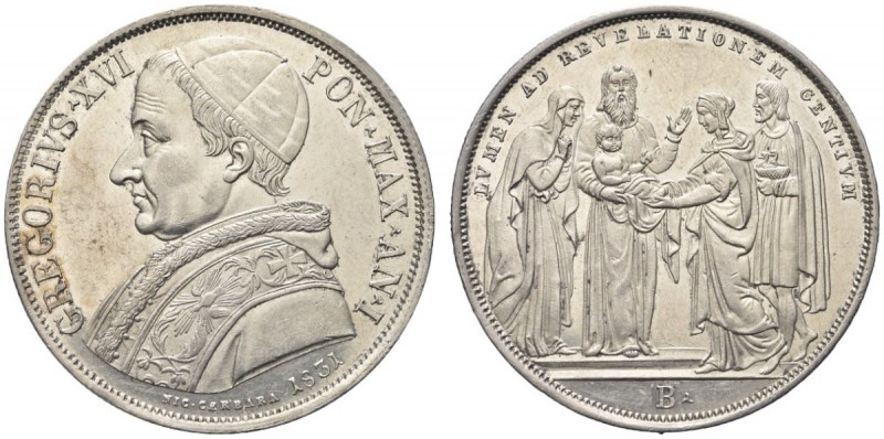 BOLOGNA. Gregorio XVI (Mauro Cappellari), 1831-1846. Scudo 1831 a. I. Ar gr. 26,...