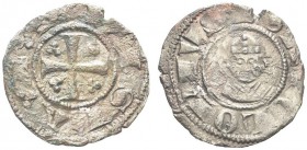 BRESCIA. Comune autonomo, 1259-1311. Mezzano. Ar gr. 0,68 Dr. BRISIA Croce accantonata da quattro trifogli. Rv. S APOLLONIVS Busto di S. Apollonio. CN...