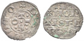 CHIVASSO. Teodoro I Paleologo, 1307-1338. Imperiale piccolo. Mi gr. 0,82 Dr. MARCHIO Nel campo le lettere ThEO disoste a croce. Rv. MONTISFERAT Iscriz...