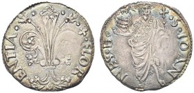 FIRENZE. Repubblica, 1189-1533. Grosso guelfo da 8 soldi e 6 denari 1486, I semestre. Ar gr. 2,29 Rv. FLOR ENTIA Il Giglio con due fiori. Rv. S IOA NN...