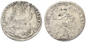 FIRENZE. Cosimo III de' Medici Granduca VI, 1670-1723. Lira 1677. Ar gr. 3,73 Dr. COSMVS III G M D ETR VI Busto corazzato a d. Rv. VT TESTIMO NIVM PER...