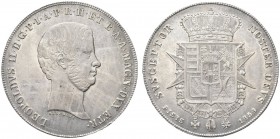 FIRENZE. Leopoldo II d’Asburgo-Lorena, 1824-1859. Francescone 1859. Ar gr. 27,07 Dr. Testa nuda e adulta a d. Rv. Stemma coronato, con collare del Tos...