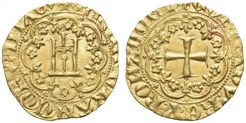 GENOVA. Carlo VI Re di Francia, 1396-1409. Genovino. Au gr. 3,54 Dr. FRANCOR D I...