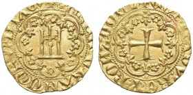 GENOVA. Carlo VI Re di Francia, 1396-1409. Genovino. Au gr. 3,54 Dr. FRANCOR D IA. Castello in cornice d’archi. Rv....DV REX ROMANORVM L Croce patente...