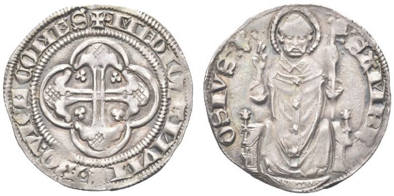 MILANO. . Azzone Visconti, 1329-1339. Grosso da 2 soldi. Ar gr. 2,89 Dr. A3O VIC...