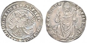 MILANO. . Luchino e Giovanni Visconti. Grosso. Ar gr. 2,68 Dr. LVCHINVS VICECOES MEDIO LANVM Scudetto visconteo sormontato da cimiero crestato e alato...