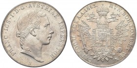 VENEZIA. Francesco Giuseppe I d’Asburgo, 1848-1866. Scudo da 6 Lire 1853. Ar gr. 25,85 Dr. Testa laureata a d. Rv. Aquila bicipite coronata, con coron...