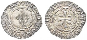VILLA DI CHIESA. Pietro IV d’Aragona, 1336-1387. Alfonsino d'argento. Ar gr. 3,06 Dr. PETRUS DEI GRACIA REX Stemma a losanga in cornice, entro cornice...