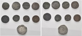 LOTTI. Lotto di n. 9 monete: n. 8 in Æ delle zecche di Mirandola, Mantova, Modena e una in Ar per Casale.
 Da esaminare. Da MB a BB