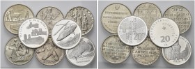 LOTTI. Lotto di n. 66 monete svizzere in argento e metallo in album così divise: Lotto di n. 30 pezzi di 5 Franchi Svizzeri Commemorativi, la maggior ...