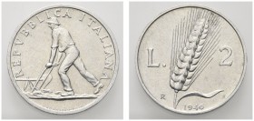 LOTTI. Album della Repubblica Italiana comprendente monete dal 1946 al 1967. Si segnala: 2 Lire 1946 (SPL), serie 1948/1949/1950, 5 Lire 1956, 2 Lire ...