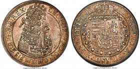 Leopold I Taler 1701 MS62 NGC, Hall mint, KM1303.3, Dav-1003. Imbued with a soft golden glow and witnessed in a commendable state of preservation. Nea...