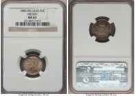 Leopold II 50 Centimes 1886 MS65 NGC, KM26. French legends variety. Lit aglow by a prominent champagne undercurrent. 

HID09801242017

© 2020 Heritage...