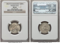 Frederick VII 16 Skilling Rigsmont 1856 (c)-VS MS66 NGC, Copenhagen mint, KM765. Reeded edge. Lightly satiny with a notable champagne underglow.

HID0...