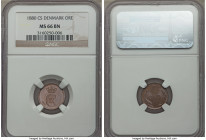 Christian IX Ore 1880 (h)-CS MS66 Brown NGC, Copenhagen mint, KM792.1. A superb example of this better date. Glossy surfaces with a first class appear...
