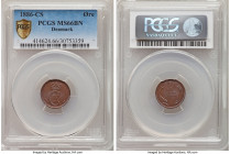 Christian IX Ore 1886 (h)-CS MS66 Brown PCGS, Copenhagen mint, KM792.1. A glossy gem with even, chocolate-brown color and hints of blue iridescence. 
...