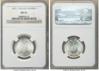Russian Duchy. Nicholas II Markka 1907-L MS65 NGC, KM3.2. Absolutely radiant and wholly frosty. Of scarce preservation for the issue. 

HID09801242017...