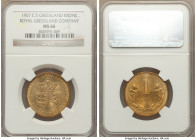 Danish State Krone 1957 (h)-CS MS66 NGC, Copenhagen mint, KM10. Issued by the Royal Greenland Trade Company. Currently tied for the finest certified a...