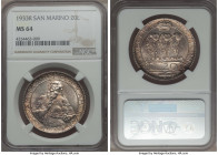Republic 20 Lire 1933-R MS64 NGC, Rome mint, KM11, Dav-303. Mintage: 10,000. Silvery toning with golden highlights and enchanting overall luster.

HID...