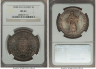 Republic 4-Piece Certified Mint Set 1898-R NGC, 1) 50 Centesimi - MS65, KM3 2) Lira - MS65, KM4 3) 2 Lire - MS64, KM5 4) 5 Lire - MS63, KM6 Rome mint....